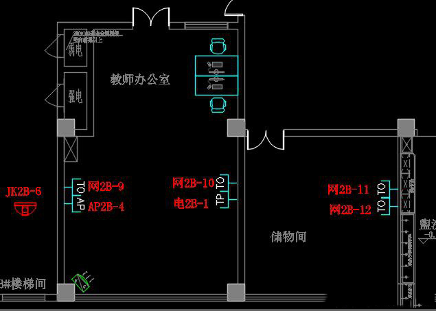 幼儿园综合布线CAD